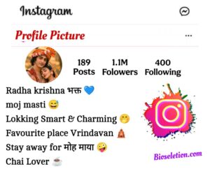 Radha Krishna Bio For Instagram