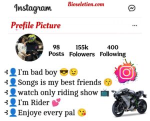 Rider Bio For Instagram 
