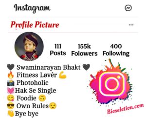 Swaminarayan Bio For Instagram 