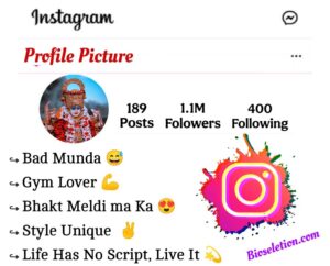 Instagram Bio Meldi Ma