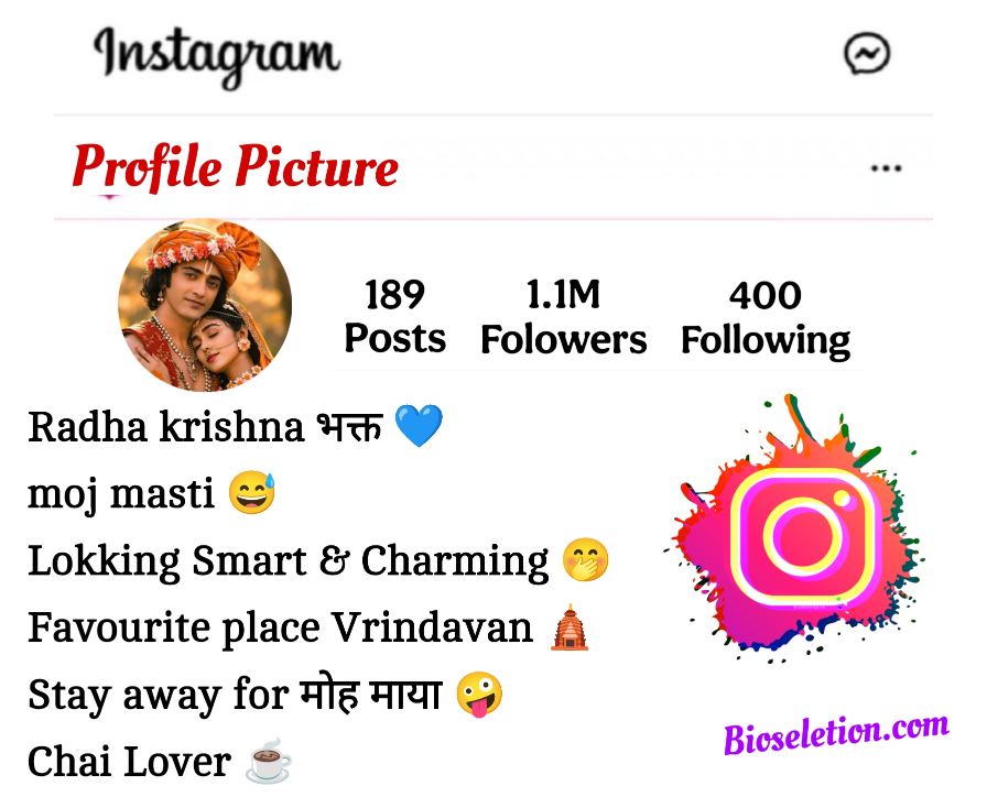 Radha Krishna Bio For Instagram